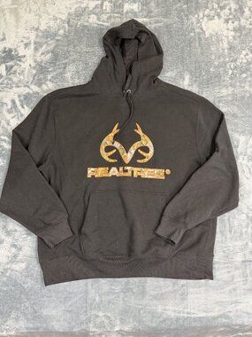 Realtree Black Hoodie XL Camo Logo